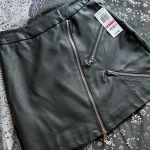 Pleather Mini Skirt